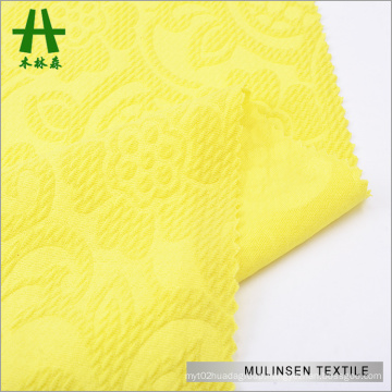 Mulinsen Textile Dyed Polyester Spandex Embossed Jacquard Bullet Knit Fabric